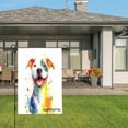 thumbnail image 3 of Amhnf Colorful Dog Art Garden Flag For Home Outdoor Garden Yard Decor 12x18 inch, 3 of 5