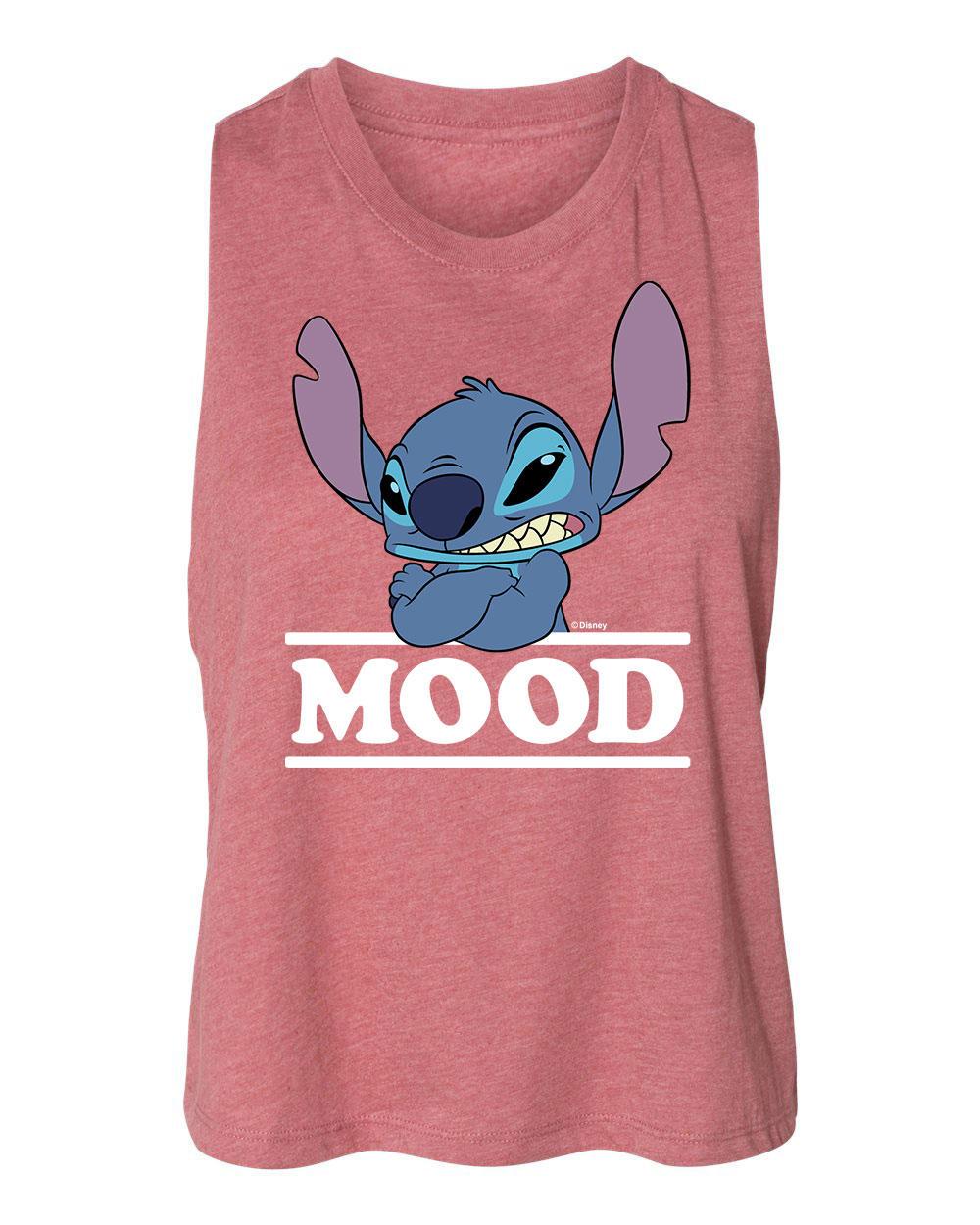 Lilo & Stitch Stitch Mood Juniors Cropped Racerbank Tank Top
