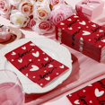 200 Pcs Valentine's Day Heart Guest Paper Towels Decorative Napkins