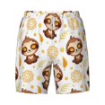 thumbnail image 4 of Lsque Mens Swim Trunks Sloth Yoga Pattern - Bathing Suit Compression Liner - Beach Swim Shorts Swimwear - (S-3XL) - Stretch Quick Dry -X-Large, 4 of 9