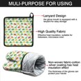 thumbnail image 7 of Colorful Dinosaur Repeat Pattern Kitchen Oven Mitt and Pot Holder Sets 2 Pcs for Baking, Cooking and Grilling, Heat Resistant Up To 392 °F, 7 of 7
