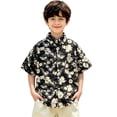 thumbnail image 2 of Rvasteizo Shirts for Boys Girls Fashion Print Lapel Chest Pocket Light Short Sleeve Shirt Top for Boys Girls, 2 of 4