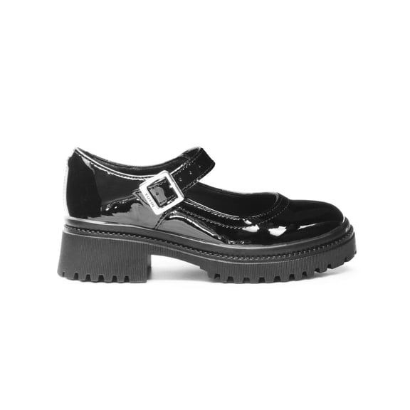 Zapato Escolar para Niña Yuyin Charol negro suela Chunky 18-21.5