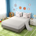 thumbnail image 5 of Manfei Sport King Bedding, Baseball Gamer King Bed in a Bag, Navy Red, Gray Reversible 7-Piece, 5 of 6