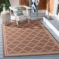 thumbnail image 3 of Safavieh Courtyard Amy Geometric Indoor/Outdoor Area Rug, Chocolate/Cream, 6'7" x 6'7" Square, 3 of 11