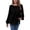 Black, variant on Baqcunre Long Sleeve Shirts For Women Fashion Casual Women'S Round Collar Loose Casual Ribbed Button Warm Long Sleeve Soft Shirt Women'S Tops Features Hoodies For Women Womens Blouses Black L