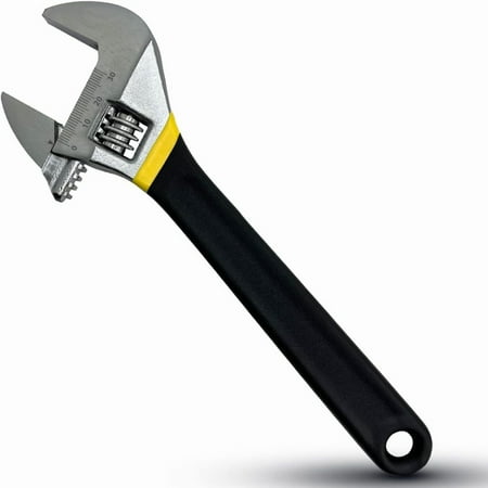 

High-Frequency Adjustable CR-V Wrench - Ideal for Precision Jobs Pipeline Work and DIY Tasks - Anti-Slip Clip for Secure Grip - Perfect for Tightening Nuts and Bolts - 12-inch Length fo