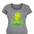 thumbnail image 3 of Marvel Guardians of the Galaxy - Groot Go Green St. Patrick's Day - Maternity Scoop Neck Graphic T-Shirt, 3 of 5