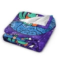 thumbnail image 2 of ZICANCN Anti-Pilling Flannel Bed Throw Blankets Purple Winter Watercolour , Couch Ultra Soft Micro Fleece Sofa Bed Camping Travel Blanket for Adults 80"x60", 2 of 8