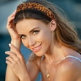 thumbnail image 3 of Diadema Elástica con estampado de leopardo Unique Bargains naranja 1 unidad, 3 of 7