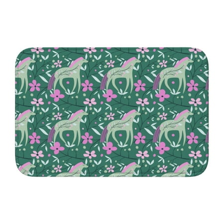 

Adjustable Apron - Bib Apron for Men Women Abstract Cute Horse Flower Green Waterproof Chef Aprons for Kitchen Gardening Cooking