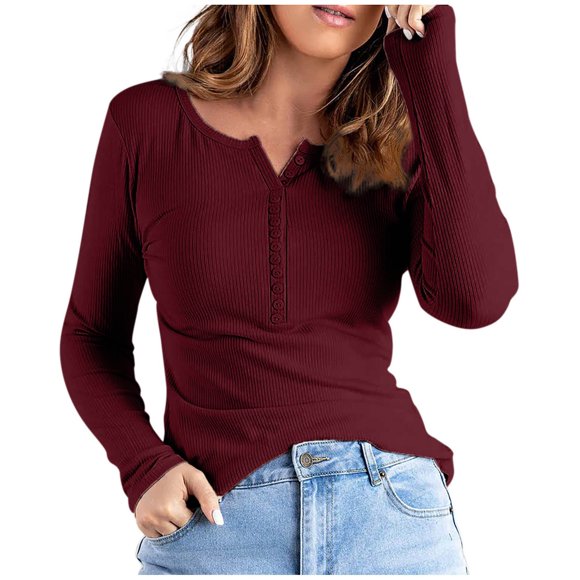 2025 Womens Crew Neck Shirts Thermal Underwear for Men Top Long Sleeve Tshirts Button Womens Thermal Tops Long Sleeve Down Shirts Knit Shirt Women Thermals Top and Bottom Set Casual Plain