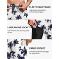 thumbnail image 4 of Ekouaer 9 Inch Mens Swim Trunks with Compression Liner 2 in 1 Board Shorts Quick Dry Bathing Suit with Pockets, 4 of 5