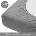 thumbnail image 5 of Viviland Plush Micro Fleece Full Bed Sheet Set - Soft Polar Fleece Velvet Sheets - Extra Warm Winter Flannel Bed Sheets With Deep Pocket - Silver Grey - Full, 5 of 5