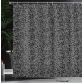 Ambesonne Vintage Shower Curtain, Greyscale Floral Baroque, 69"Wx84"L