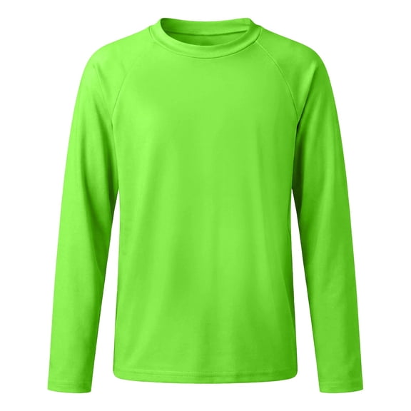 Byoo Little Boys UPF 50 Quick Dry Rash Guard Long Sleeve Crew Neck Beach Pool Swim Shirt,Purple