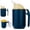 B, variant on Cebalnir 3 In 1 Adult Sippy Cup Drinking Aid With Two Lids And Handles 400ml For Seniors Patients Disabled Maternity Leak Proof