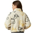 thumbnail image 2 of Peanuts Snoopy Sherpa Coat Jacket, Fleece Mock Neck Full Zip Coat for Little and Big Girls 4-10, 2 of 6