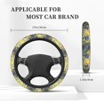 thumbnail image 3 of Susaid Flower Butterfly Skull Couple Print Elastic Car Steering Wheel Cover, 15 Inches Breathable Vehicle Steer Wheel Protector, Universal for SUV, Truck, 3 of 6