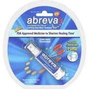 Abreva Docosanol 10% Cream Pump, FDA Approved Treatment for Cold Sore/Fever Blister, 2 grams