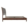 thumbnail image 4 of Pemberly Row Solid Wood Low Profile Sleigh King Platform Bed in Walnut, 4 of 14