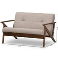 thumbnail image 6 of Bowery Hill Tufted Loveseat in Light Gray and Walnut Brown, 6 of 6