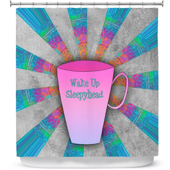 Shower Curtains 70" x 84" from DiaNoche Designs by China Carnella - Coffee Wake Up