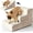 BEIGE, variant on Mestuel Dog Stairs for Small Dogs Cats, Small Pet Stairs Steps, Foam 4-Tier Pet Stairs Steps for Couch Sofa, Dog Ramp Ladder Indoor with Nonslip Bottom &Washable Cover, Beige
