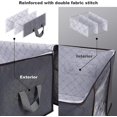 thumbnail image 3 of Organizador de bolsa de almacenamiento de ropa de gran capacidad con asa reforzada, tela gruesa para edredones, mantas, ropa de cama, plegable con cremallera resistente, transparente, 3 of 5