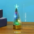 thumbnail image 4 of Christmas Ornaments 2025,Golden Gift Base Mini Artificial Christmas Tree with Colorful LED String Lights and Star, Tabletop Small Xmas Tree for Christmas Holiday Table Decorations, 4 of 4