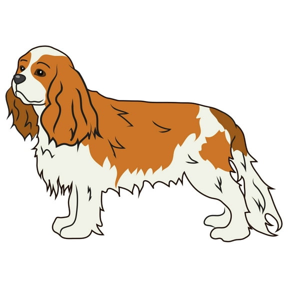 Cavalier King Charles Spaniel Decal | Indoor/Outdoor | Dog Lover Super Cute Sticker for SUV Windows, Dorm Rooms, Bedroom, Offices | SignMission personalized gift | 36"
