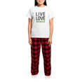 thumbnail image 4 of CafePress - Live Love Manga Women's Light Pajamas - Women's Short Sleeve Print T-Shirt and Pants Light Cotton Pajama Set, 4 of 7