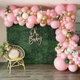 thumbnail image 4 of Paquete de 80 globos rosa pastel JAMW kit de guirnalda de globos 5/12/18 pulgadas, 4 of 5