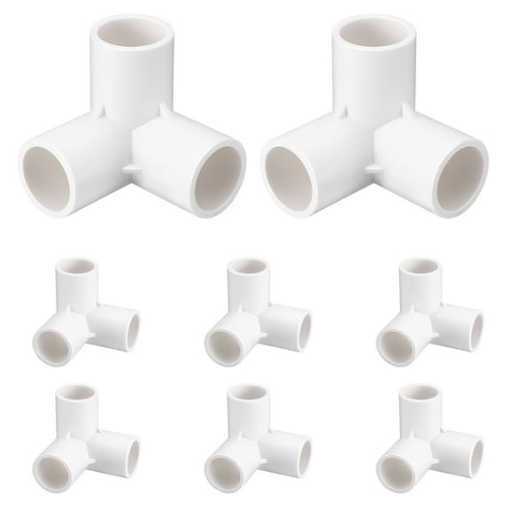 8Pcs PVC Connector 3-Way Elbow Fittings for PVC Furniture Fittings Greenhouse Frame Tent Connection