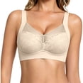 thumbnail image 2 of Afdoent Bras for Women Seamless Lace Backless Bra Push Up Lift Fixed Cup Vest Style Wireless Comfy Everyday Bra, 2 of 7