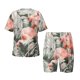 thumbnail image 1 of Fotbe Tropical With Flamingos Pijama Estampada de 2 Piezas para Niños – Ropa de Dormir de Manga Corta Cómoda para Niños y Niñas, Camiseta y Shorts de Algodón-4X-Large, 1 of 6
