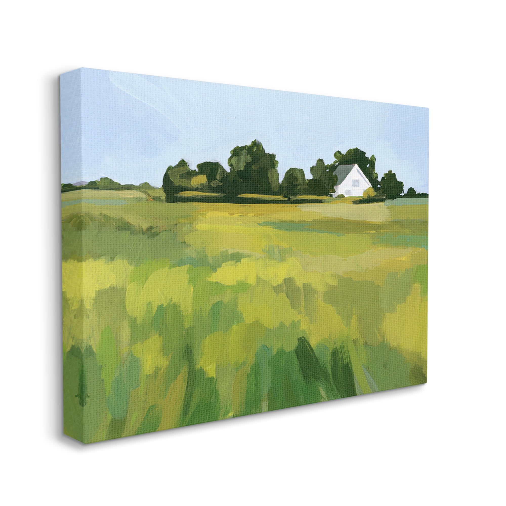 Stupell Countryside Meadow Abstract Painting Landscape Painting Gallery Wrapped Canvas Print Wall Art