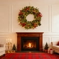 thumbnail image 3 of Christmas Garlands / Wreaths With Lights for Front Door, Material , Durability, Festive Holiday Decoration for Home, Wall, Indoor & Outdoor Use, Create Warm and Welcoming Environment, 1PC, 3 of 7
