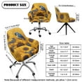 thumbnail image 7 of Whosucclay Blue Robin Bird Sunflower Print Curved Back Chair Covers with Arms Washable Swivel Armrest Accent Chair Covers Non-Slip Soft Dining Chair Slipcovers for Dining Room, Bar, Party, 7 of 7