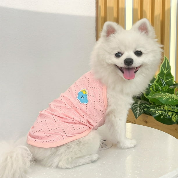 Mom's Best Ropa para perros y gatos pequeños, camiseta transpirable de verano, 30 x 18 cm, ropa para mascotas para primavera y verano.