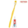 thumbnail image 2 of 100 Set Disposable Toothbrushes with Toothpaste Set Portable Tooth Cleaning Kit, 2 of 7