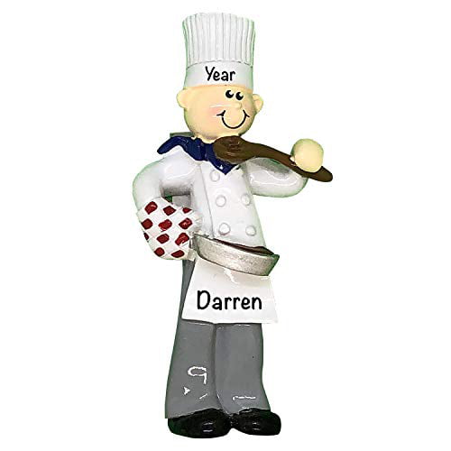 Chef Christmas Tree Ornament Personalized Option