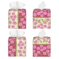 thumbnail image 2 of Logiee Tissue Box Cover 5X5X5'' PU Leather Tissue Holder Square Tissue Cube Box Organizer for Bathroom Vanity Countertop,Car,Night Stands,Office,Home,Kitchen (Flowers), 2 of 8