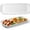 White, variant on 17.5" Rectangle Plastic Serving Tray 2-Pack, Disposable Serveware for Appetizers Fruits Desserts, Ideal Party Platter for Wedding Holiday & Events