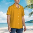 thumbnail image 5 of Daiia Goldenrod Hawaiian Shirt for Men Gentle Cotton Regular Short Sleeve Casual-XX-Large, 5 of 9
