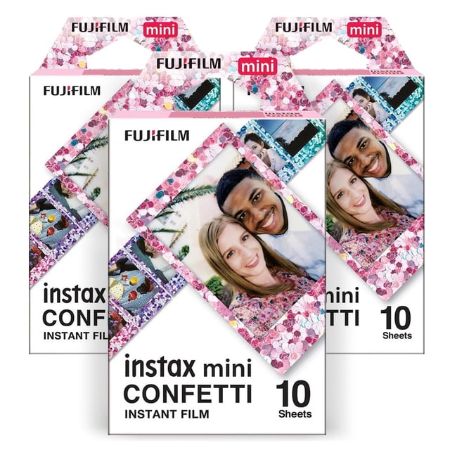 Película Fujifilm Instax Confetti Mini (10 exposiciones, paquete de 3)