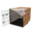 thumbnail image 3 of Spring Dog Crate Cover, Meadow Blossom Petals Shabby Rural Blowing Flowers Fragrance Revival, Easy to Use Pet Kennel Cover Small Dogs Puppies Kittens, 7 Sizes, Vermilion Yellow and Rose, by Ambesonne, 3 of 6