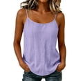 thumbnail image 2 of JOANKDMI Linen Tank Tops for Women Spaghetti Strap Sleeveless Scoop Neck Camisole Summer Casual Loose Fit Beach Vacation Cami T Shirts, 2 of 9