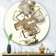 thumbnail image 3 of Designart 'Gold Glam Squares III' Glam Metal Circle Wall Art, 3 of 3