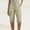 Beige, variant on Women's Cargo Capri Pant Casual Loose-Fit Cuffed Hem Capris Pants Summer Cropped Pants, Zipper Fly with Pocket